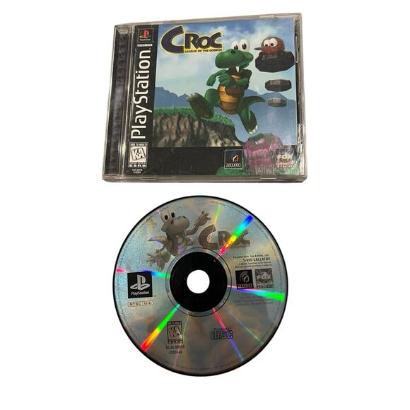 Croc Legend of the Gobbos PS1 PlayStation 1 Complete W/ Manual CIB Black Label - Picture 1 of 3